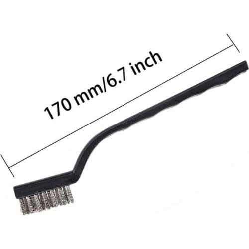 Mini Wire Brushes Stainless Steel DIY Paint Remover Polishing Rust Brush Metal Cleaning Tools 12pcs