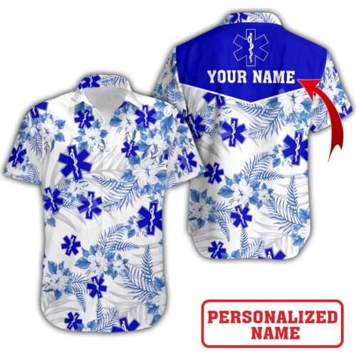 Tessffel Emergency Medical Service EMS 3D Print Newest Fashion Summer Men Hawaiian Shirts Harajuku Casual Oversize Streetwear 29