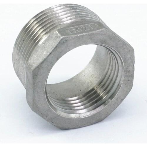1-1/4" BSP Male to 1" BSP Female 304 Stainless Steel Reducer Reducing Bush adapter Fitting