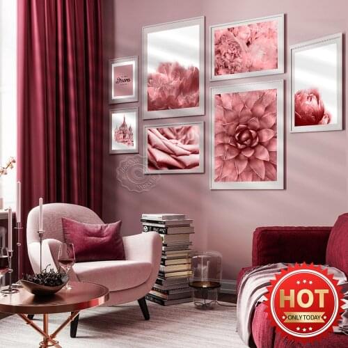 St Basils Cathedral Pink Pencil Drawing Art Poster, Pink Flower Petal Wall Art Prints, Modern Art Home Decor Wall Picturn, Gift