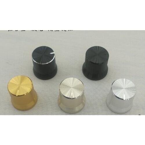 12pcs aluminum plastic knob potentiometer knob 15*15*6mm Encoder switch knob Volume knob switch cap for HI-FI amplifier
