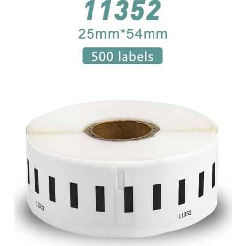 UniPlus 500PCS Shipping Labels 11352 Compatible Dymo Label Roll 25mm*54mm Thermal Paper for LabelWriter 400 450 450Turbo Printer