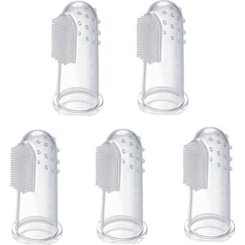 Pet Finger Toothbrush Teddy Dog Brush Dog Cat Cleaning Supplies Super Soft Toothbrush For Dog Teeth Care