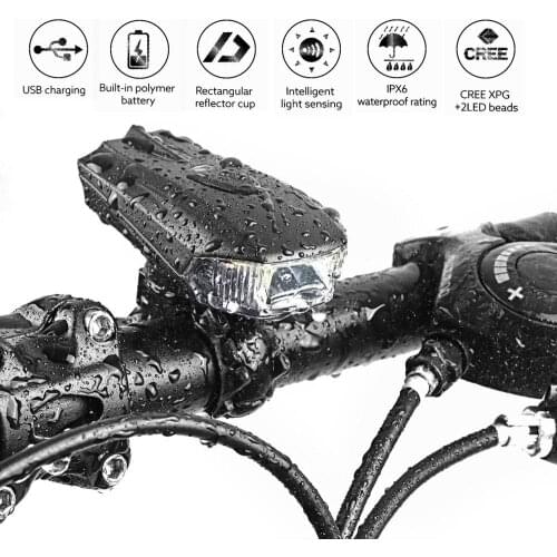 Super Bright LED Front Safety Light Aluminum Body Water Proof Bicycle Light Quick Release Strap 240 Degree Side Light