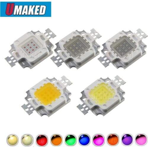 High Power LED Epistar Chip 10W Warm Cold White Red Green Blue Yellow Full spectrum 10000K 20000K led Light integrated Beads