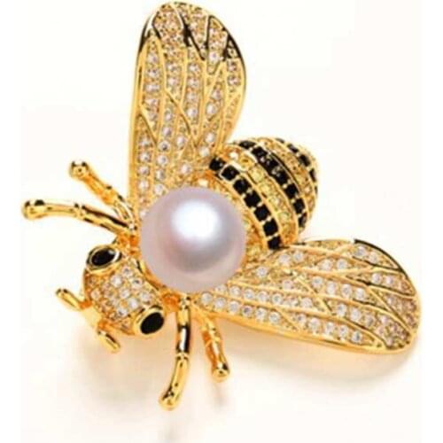 Famous Brand Design Insect Series Brooch Women Delicate Little Bee Brooches Crystal Rhinestone Pin Brooch Jewelry Gifts For Girl