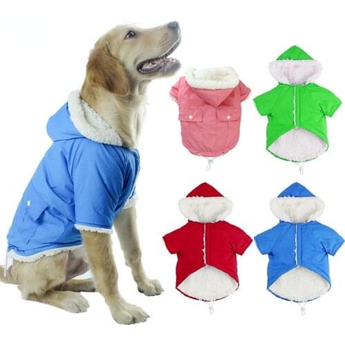 S-XL Winter Pet Clothes For Small Dog Puppy Coat Warm Fleece Lining Hoodie Jacket Thick Autumn Pets Outfits For Yorkie Clothing