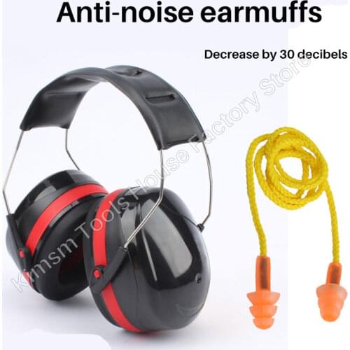 Soundproof Earmuffs Earplugs For Woodworking Ear Protect Hearing Protection Noise Reduction 30 Db Factory Anti-noise Earmuffs