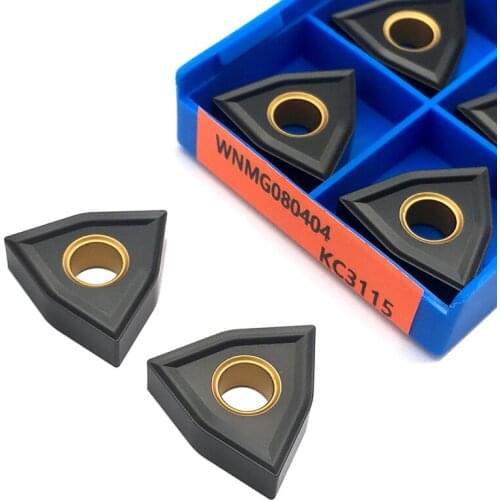 10PCS WNMG080404 KC3115 External Turning Tool Carbide Inserts High Quality WNMG 080404 Blades CNC Lathe Tools For Cast Iron