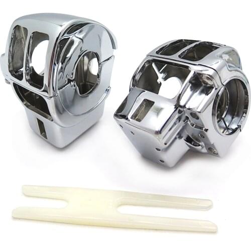 Aftermarket Free Shipping Motor Parts CHROM Switch Housing Cover For 1996-2013 Harley Davidson Electra Glide Classic FLHTC/ 1996