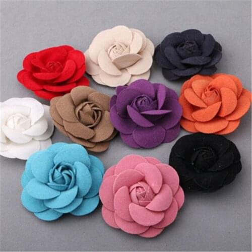 Free Shipping 30PCS Mixed Color 3D Wool Felt Flowers Fit for Girls Headband Garment Decoration DIY Jewelry Accessory Material