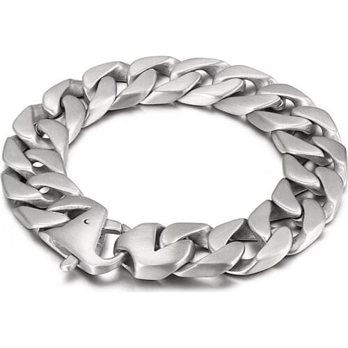 European and American mens titanium steel jewelry casting frosted denim bracelet creative domineering mens retro bracelet