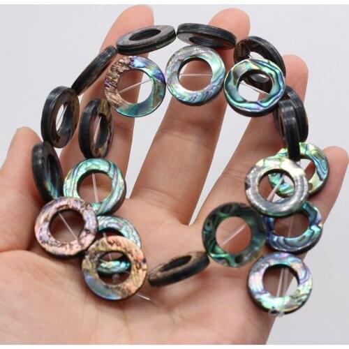 1Pcs New High Quality Natural Abalone Shell Round Hole Beads Beach Jewelry Accessories Ladies Earrings Bracelet Making