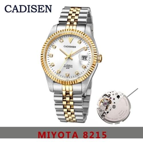 CADISEN 2020 New Men Mechanical Watch Oyster DATEJUST MIYOTA 8215 Watches 5ATM Waterproof Wristwatch Men relogio masculino+box