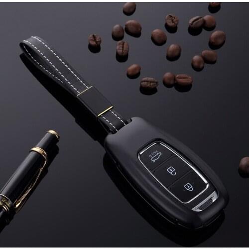 Aluminum Alloy Car Key Case Shell Cover For Hyundai i30 Ix35 Solaris Azera Elantra Grandeur Ig Accent Santa Fe 2017 2018 Cover