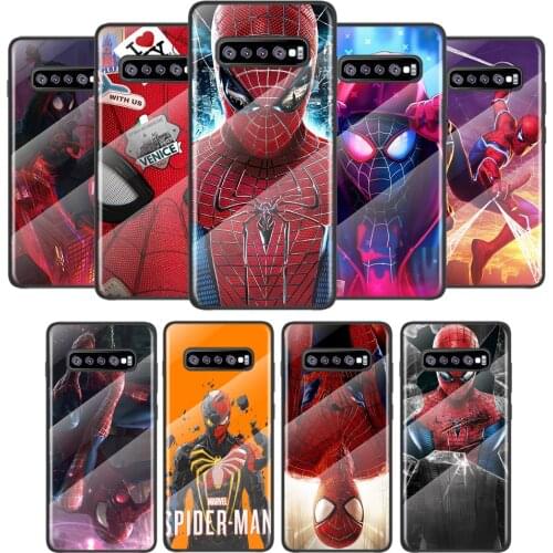 Marvel Spider-Man For Samsung Galaxy S21 Ultra Plus 5G M51 M31 M21 Tempered Glass Cover Shell Luxury Phone Case