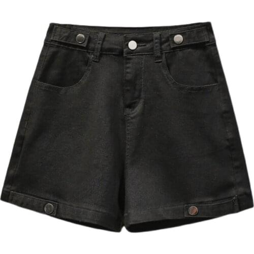 Black Stretch Denim Plus Size 5Xl Large Fashion Basic High Waist Summer WomenS Casual Cycling Clothing Sports Shorts 2021