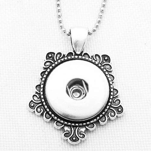 Flower snap button jewelr pendant Necklace OEM, ODM NX7257 (fit 18mm 20mm snaps)