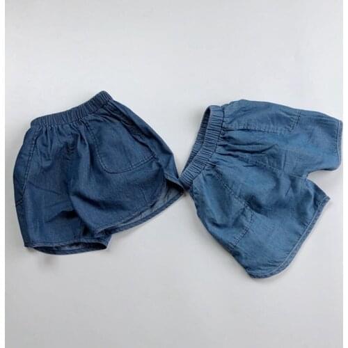 Boys Girls Children Pants Summer Kids Baby Short Pants Loose Kids Cowboy Short Pants For Boys Girls Casual Pants 1-6Yrs