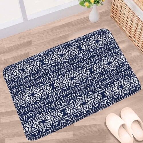 Home Floor Mats Bohemian Doormat Geometric Pattern Anti-Slip Bathroom Toilet Carpet Foot Pads Bedroom Door Kitchen Mat Washable