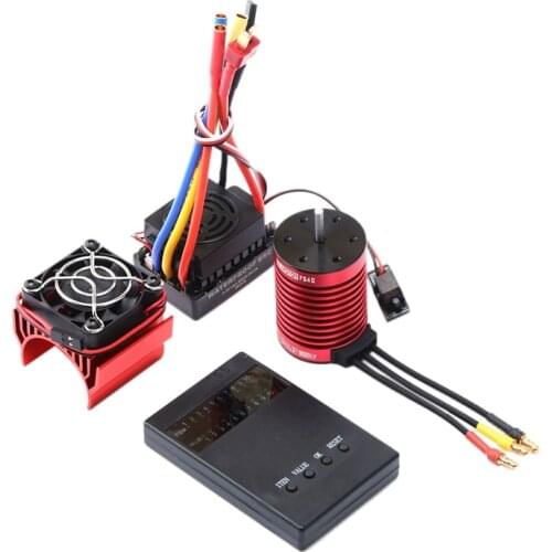 F540 Brushless Motor ESC Heat Sink Programmer Card for 1/10 RC Car Redcat Electric Volcano EPX PRO Blackout XTE