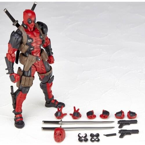 Marvel X-Men Figures Deadpool Joints Movable Face-changing Toys Dolls 16cm
