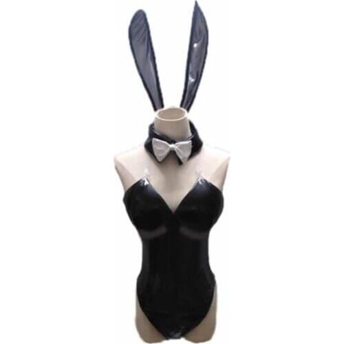 Hyperdimension Neptunia Black Heart Noire Bunny girl Cosplay Costume Uniform Outfit