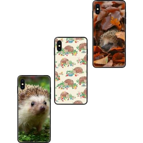 Hedgehog Cute Black Soft Fashion Mobile Phone Cheap Mens For Samsung Galaxy A10S A20 A20S A20E A21S A30S A40 A50 A70 A71 A70E