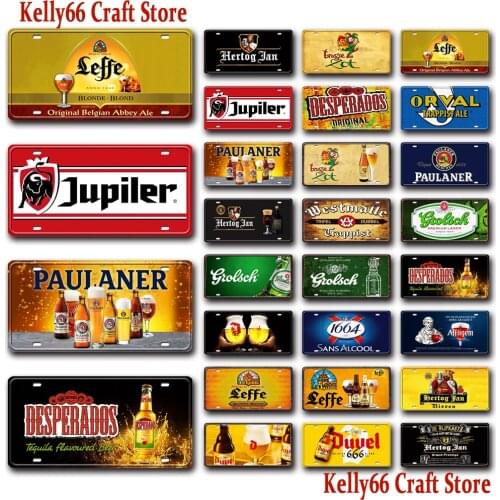 [ Kelly66 ] Leffe Hertog Jan Duvel Dutch Belgian Beer Tin Poster Home Decor Bar Wall Art Painting Metal Sign15*30 CM Size C-10