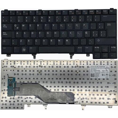 New Latin LA keyboard for Dell Latitude E6220 E6230 E6430s E6420 without Point Stick black