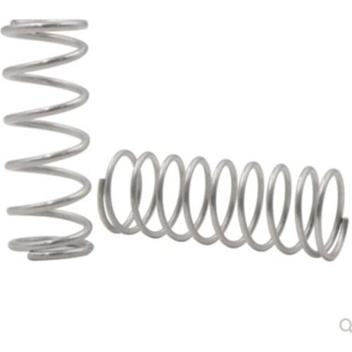 10pcs/lot 1.2mm Stainless steel compression spring wire diameter outer diameter 8/9/10/12/14mm length 20-50mm