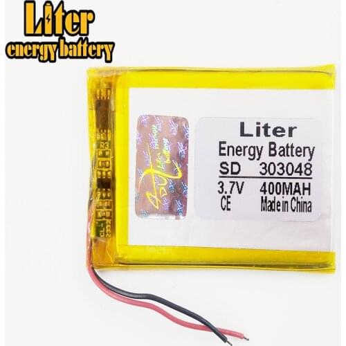 303048 3.7V 400mAH 303050 polymer lithium ion / Li-ion Rechargeable battery for GPS mp3 mp4 mp5 dvd Remote Control E-book