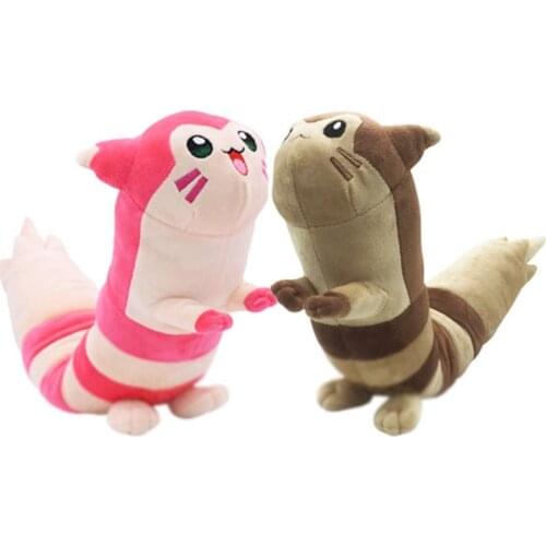 Cartoon Furret Fouina Stuffed Plush Toys Cute Anime Pokemoned Furret Plush Dolls Toy Room Decoration Toys Gifts for Children