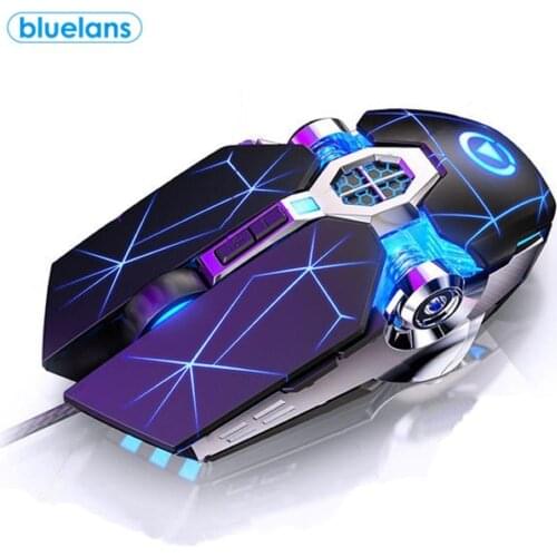 Silent Gaming Mouse 3200Dpi Led Backlit Usb Wired Ergonomic Design Repeated Single-Click Testing For Games Player