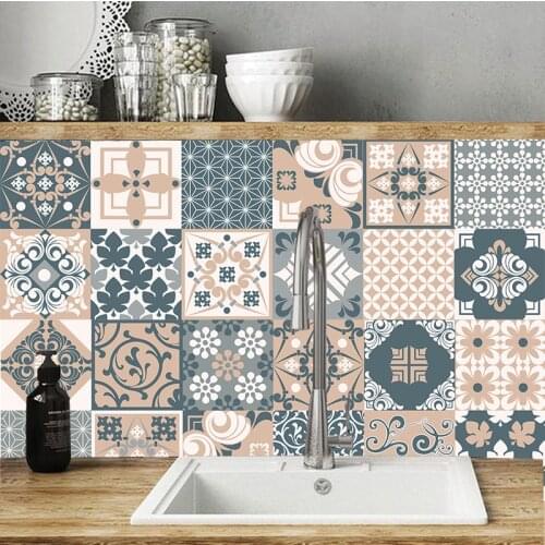 Morocco kitchen Wallpaper High temperature Anti-oil paste kitchen Sticker Self-adhesive foil waterproof bathroom wallpaper