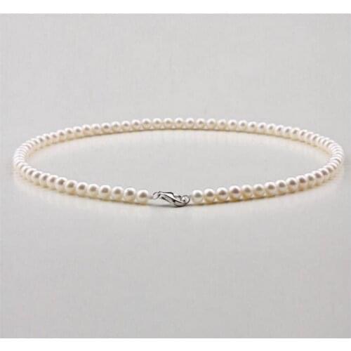 6-5 MM SOUTH SEA NATURAL White PEARL NECKLACE 925silver GOLD CLASP