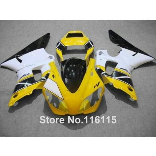 Full injection ABS fairing kit for YAMAHA R1 1998 1999 YZF-R1 YZF R1 98 99 black yellow white bodywork fairings set 2429
