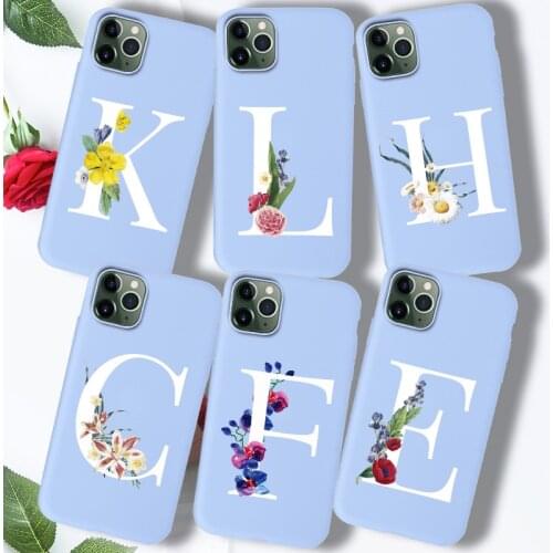 Letter Alphabet TPU Case For iPhone 6 S X 7 Plus 11 Pro MAX XS XR 8 Plus 8Plus SE 2020 Case Cover Silicone Soft Candy Funda