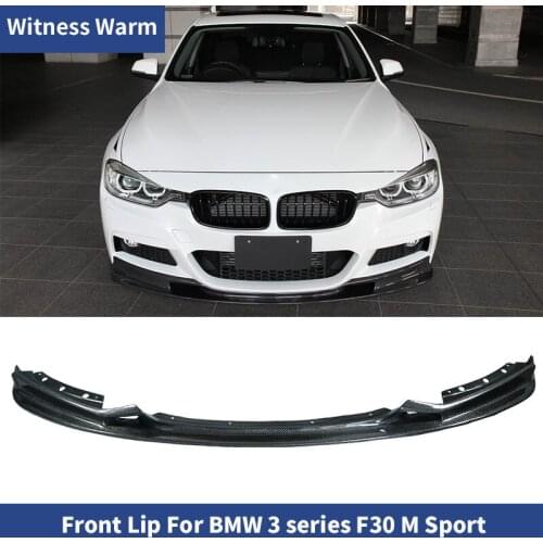 Front Bumper Lip Splitter Carbon Fiber for BMW F30 3 Series M-tech sport bumper 2012-2018 Only for Sports Version