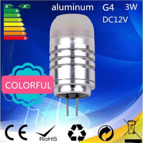 10pcs LED COB G4 DC12V green aluminum Min volume Dimming G4 12V blue Colorful COB G4 12V red yellow g4 led aluminum body colors