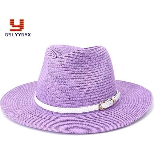 High Quality Wholesale Sun Visor for Women Summer Protection Beach Party Outdoor Oversized Solid Adult Straw Tops Hats