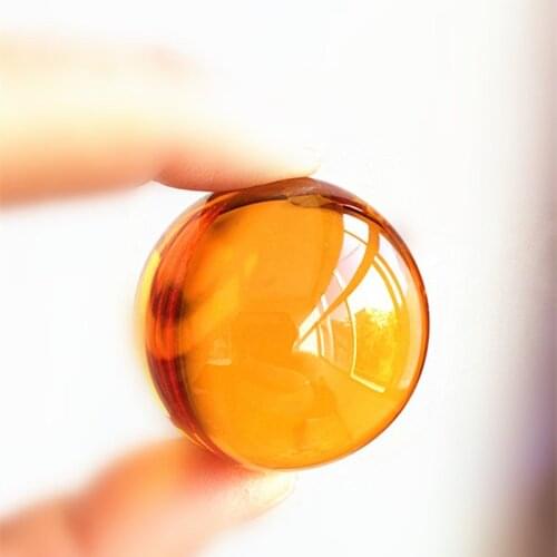 Top Quality Lucky Stone 40mm Amber K9 Crystal Fengshu Sphere Glass Round Ball Carved Birthday Craft For Wedding Home Decoration