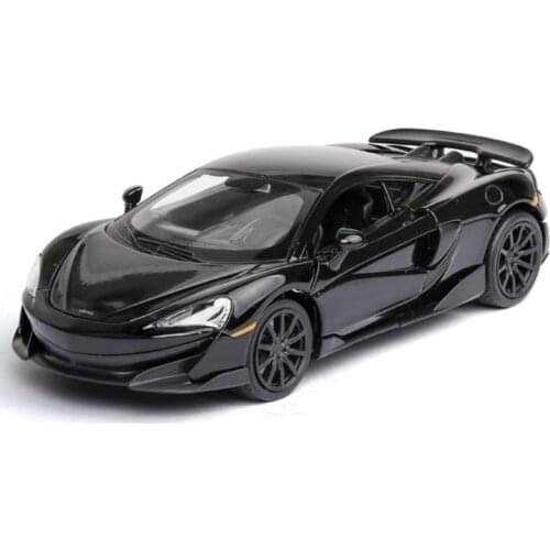 1: 32 Simulation McLaren 600lt Sports Car With Sound and Light Childrens Toy Boy Birthday New Year Christmas Gift Black