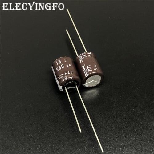 10Pcs/100Pcs 680uF 16V NCC KZG Series 10x12.5mm Super Low ESR 16V680uF Motherboard Aluminum Electrolytic Capacitor