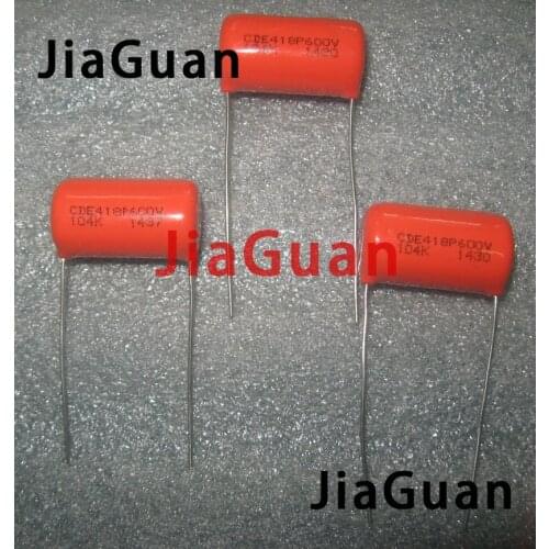 10PCS CDE SPRAGUE CDE418P 600V0.1UF P25MM Orange fever film capacitor MKP SBE 418P 104K 600V 104/600V