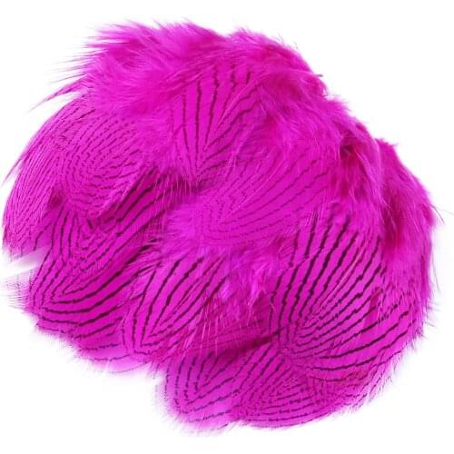 100pcs Rose Guinea Fowl Feathers 5-8cm Small Polka dot guinea fowl feather Jewelry Making Accessories Carnival Party Plumes