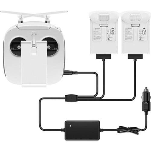 3in1 17.4V Car Charger for DJI Phantom 4/4 PRO V 2.0 / 4A Advanced Drone Battery & Remote Control Replacement Car Charger