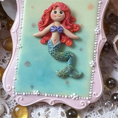 3D Silicone Molds Mermaid Cakes Molds Sugar Glue Mortar Molds Chocolate Candy Cake Decoration Tools