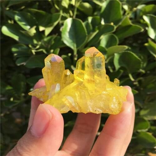 53g Natural and beautiful citric electroplated quartz