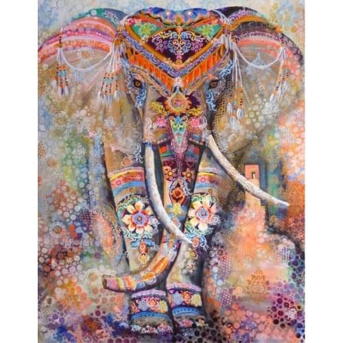 5D Diamond Painting Art Elephant Cross stitch Full Drill Square Embroidery Animal Mosaic Picture of Rhinestones Home Decoration
